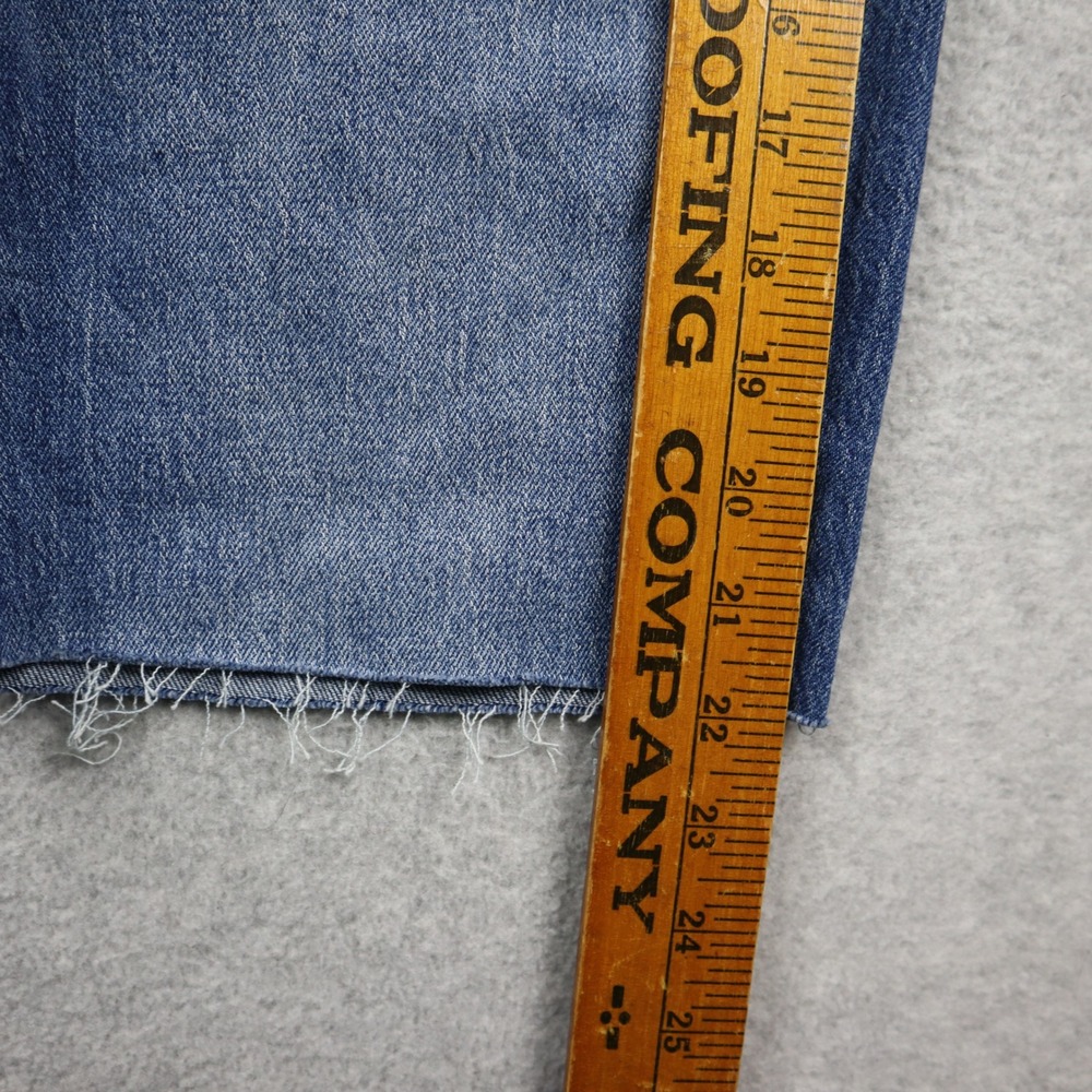 Levi's 511 Denim Shorts Mens 34 Slim Fit Cut Off Raw Hem Blue Jean Shorts - Picture 10 of 12